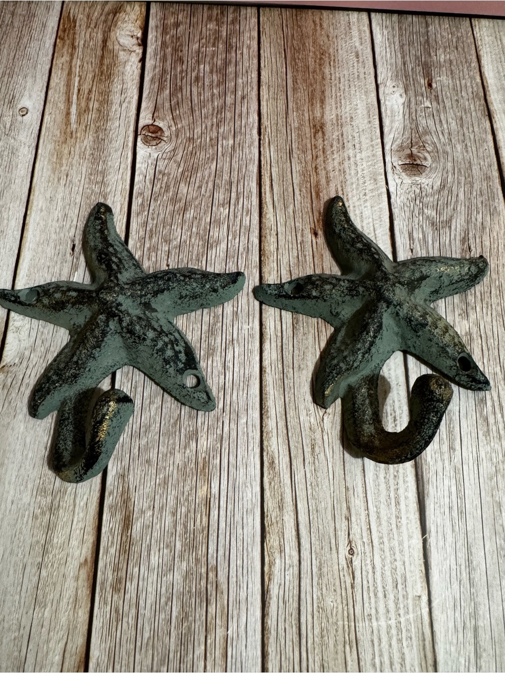 ⭐️ Coastal Starfish Hooks - Cast Iron